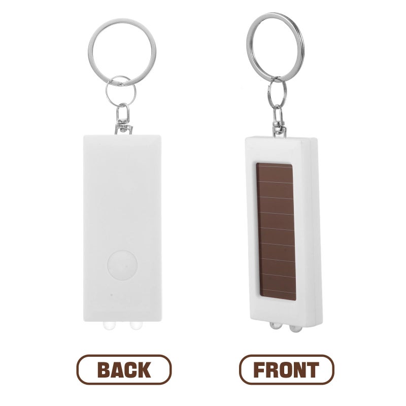 Solar Rechargeable Keychain Flashlight LED Mini Emergency Light Portable Outdoor Torch - Image 4
