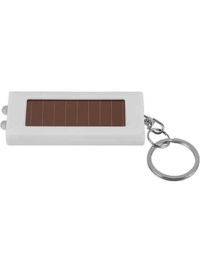 Solar Rechargeable Keychain Flashlight LED Mini Emergency Light Portable Outdoor Torch - Image 1