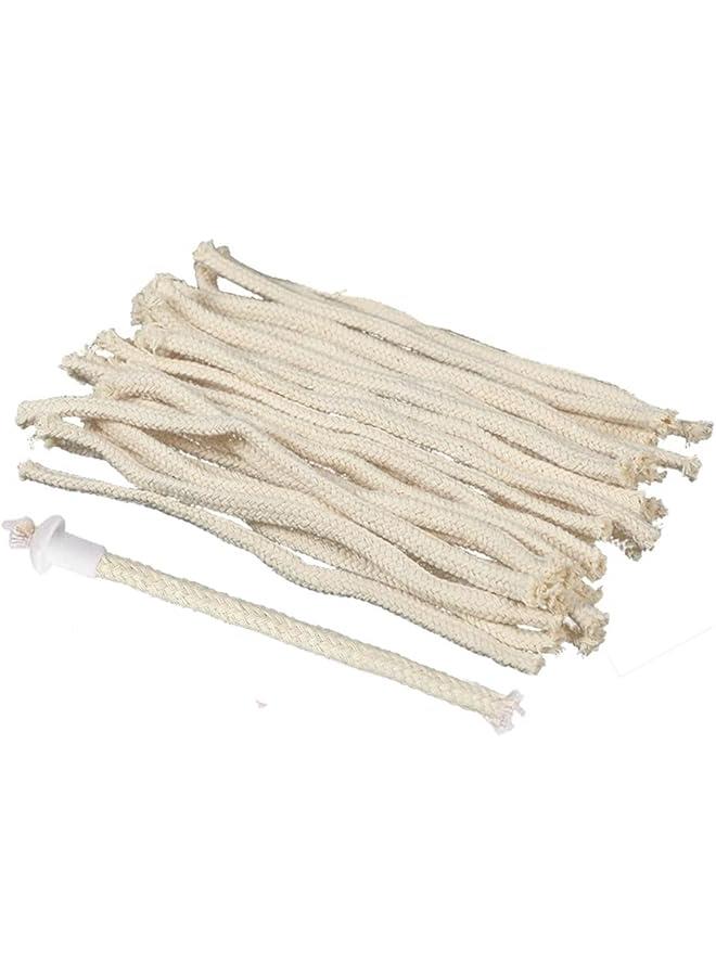 21-Pack Round Cotton Oil Lamp Wicks,7mm Round Braided Cotton Wick Replacement for Candle Lamp,Oil Lantern Wicks (21, 6.2-inch)