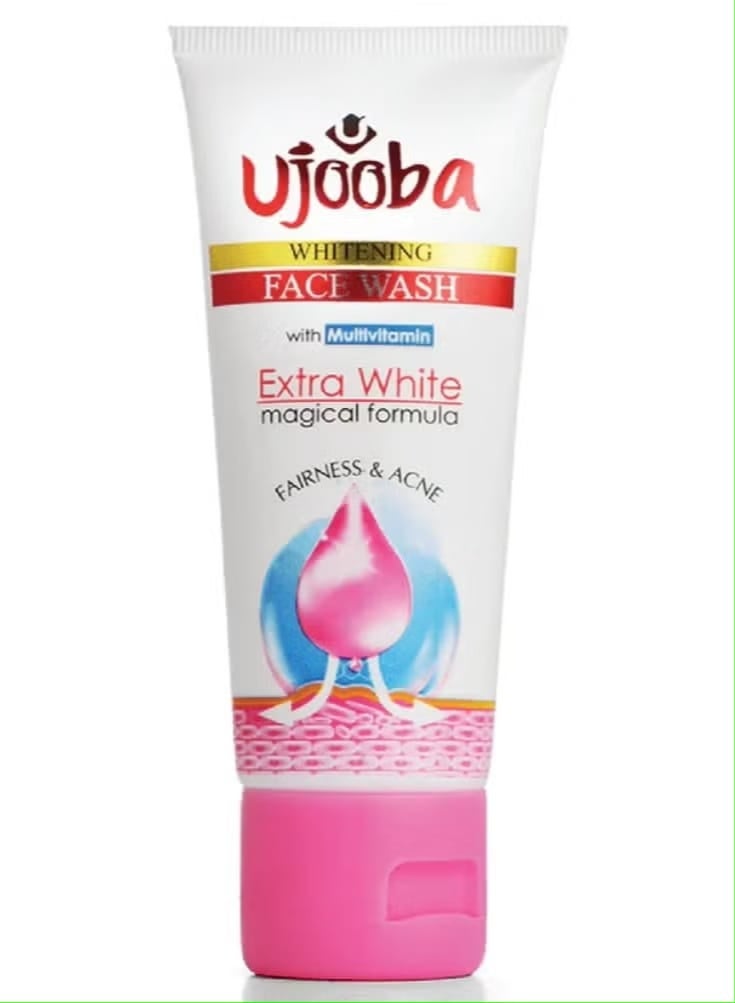 Ujooba Whitening Face Wash with Multivitamin - Extra White Magical Formula for Bright & Clear Skin 100ml - Image 1