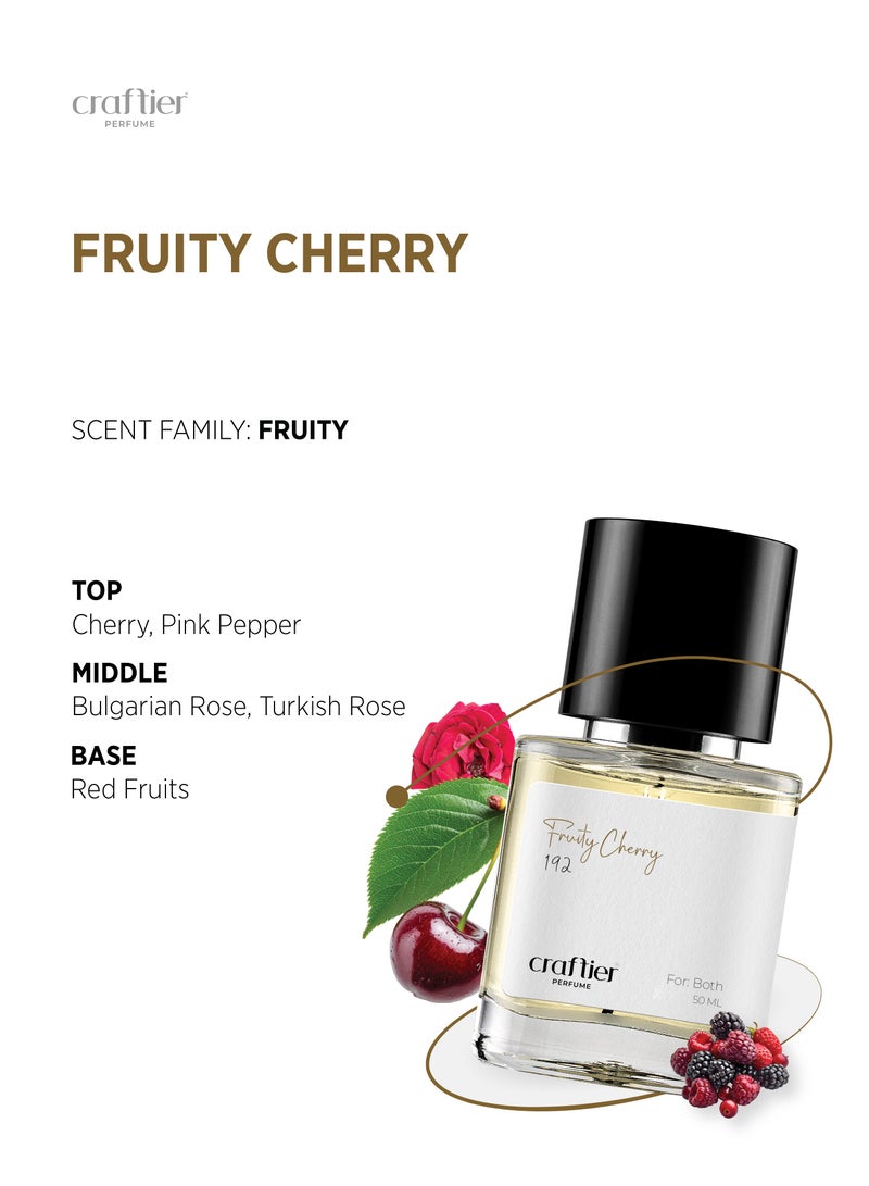 كرافتيير عطر فروتي تشيري - مستوحى من عطر روج ترافالغار إسبريت دو بارفان، ماء عطر للرجال والنساء - 50 مل، رائحة فواكه تدوم طويلاً حتى 12 ساعة، حجم مناسب للسفر - Image 3