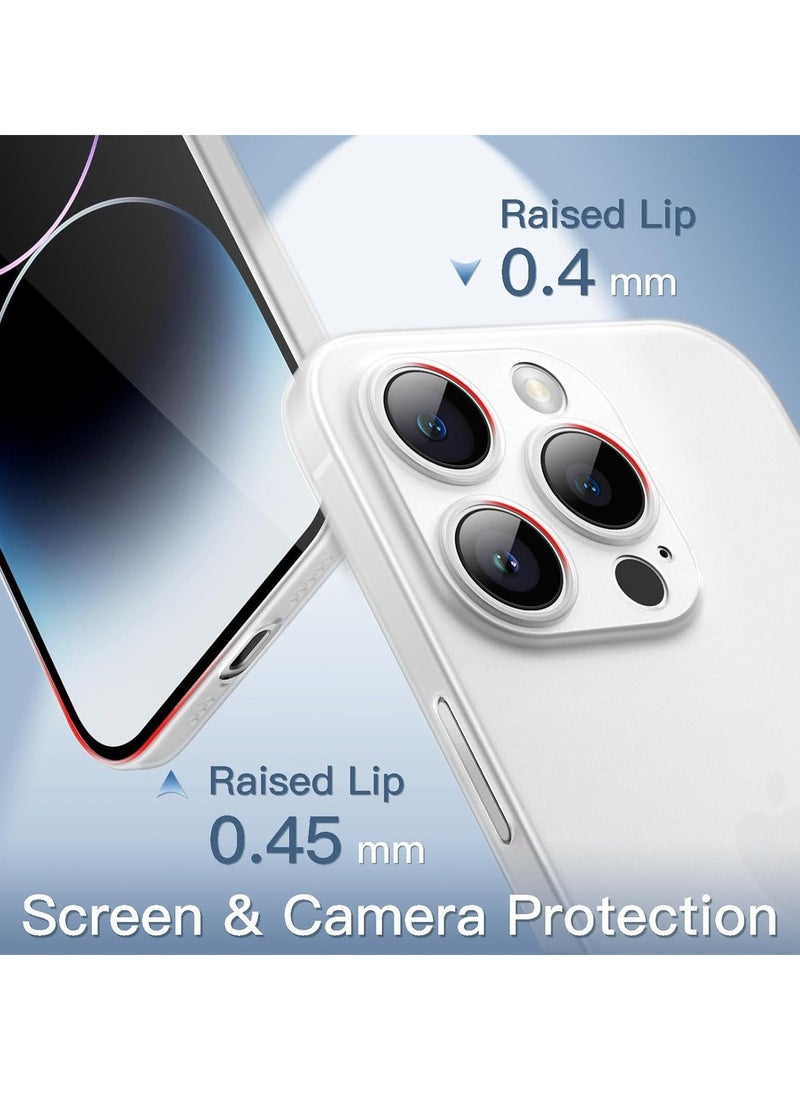 TIGER Ultra Slim (0.35mm Thin) Case for iPhone 14 Pro 6.1-Inch, Camera Lens Cover Full Protection, Lightweight Matte Finish PP Hard Minimalist Case, Supports Wireless Charging (Frosted Clear) - Image 4