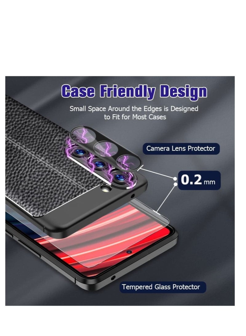 ELTRAZONE [5-in-1]For Samsung Galaxy S23 Case,2 Packs Camera Lens Protector + 2 Packs HD Tempered Glass Screen Protector,All-Round Protection, Shockproof, Anti-Scratches Kit (S23 Screen Protector) - Image 4