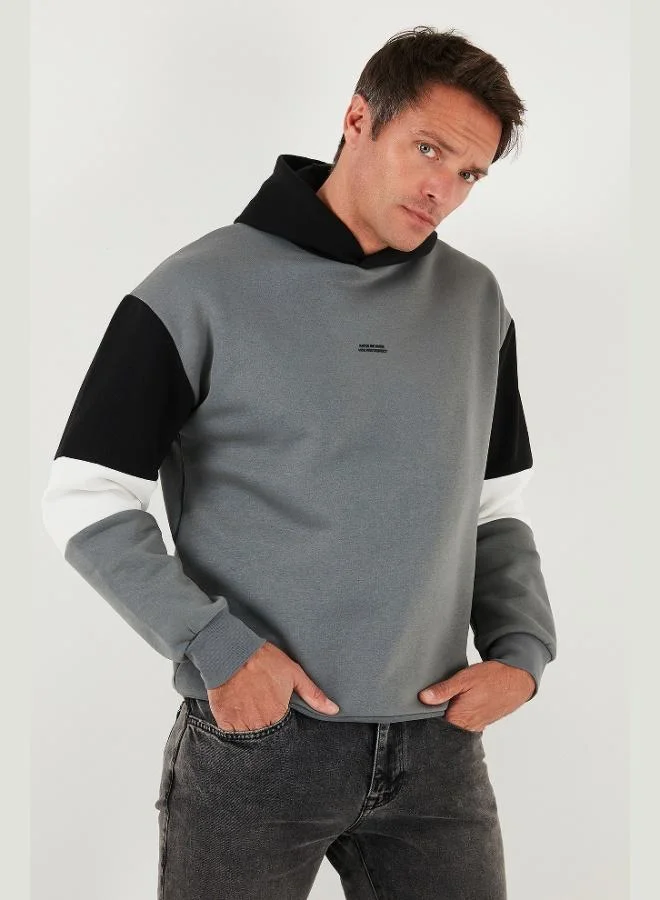 Buratti  Buratti Cotton Relaxed Fit Hooded Furry Soft Raised Sweat Men's SWEAT 5905299 for Men | Best Price UAE