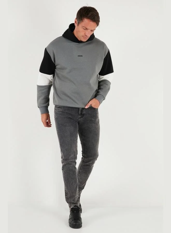 Buratti Buratti Cotton Relaxed Fit Hooded Furry Soft Raised Sweat Men's SWEAT 5905299