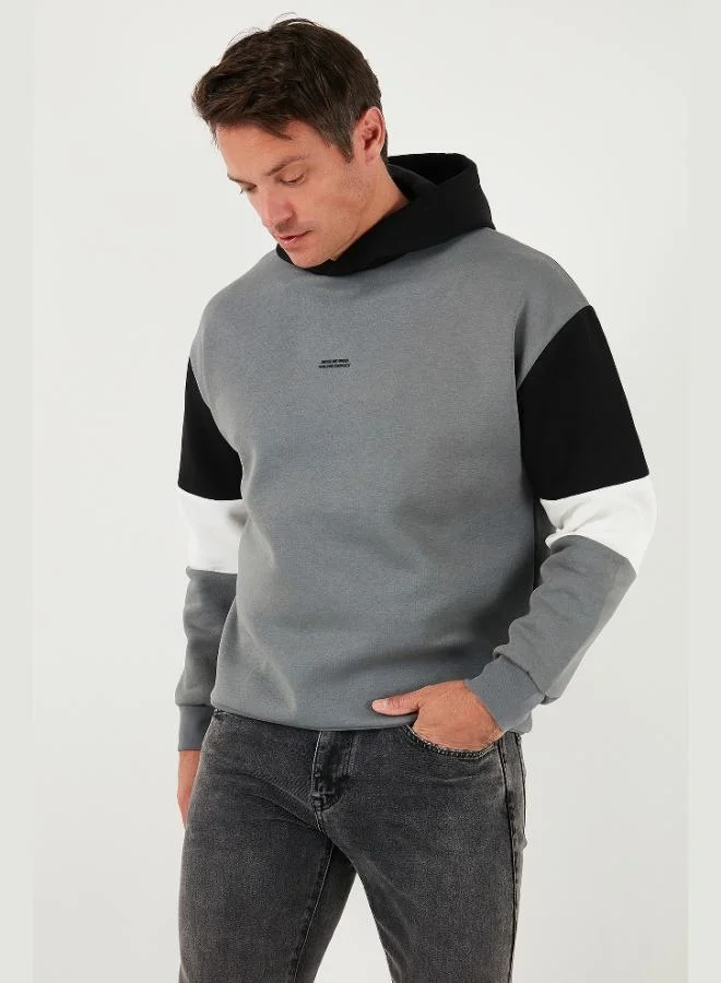 Buratti Buratti Cotton Relaxed Fit Hooded Furry Soft Raised Sweat Men's SWEAT 5905299