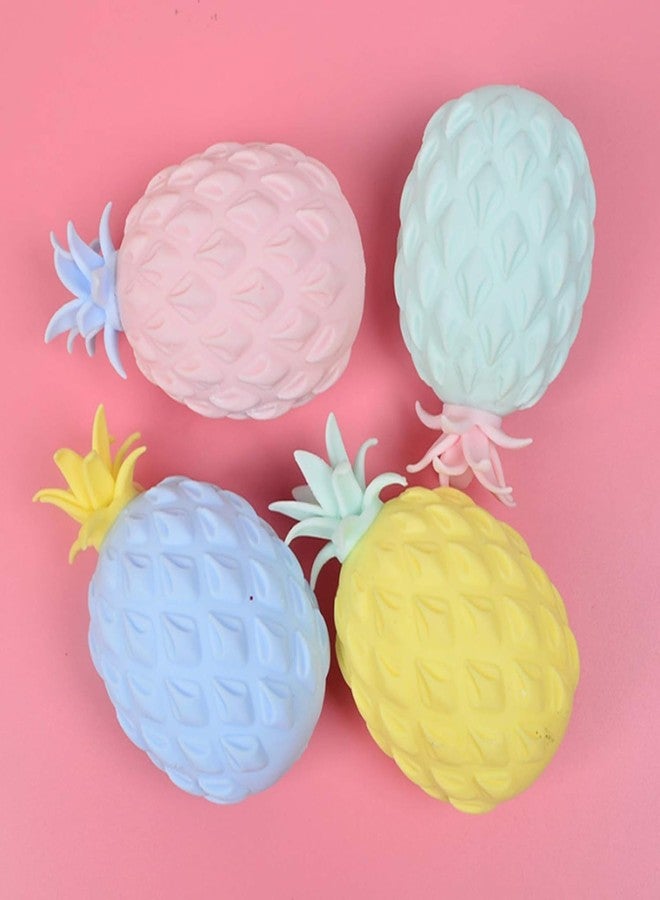 Urbane Chic Pineapple Soft Fluff Filled Fruit Squeeze Stress Balls, Set of 2, Random Colours - Image 1