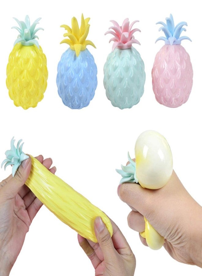 Urbane Chic Pineapple Soft Fluff Filled Fruit Squeeze Stress Balls, Set of 2, Random Colours - Image 3