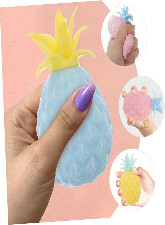 Urbane Chic Pineapple Soft Fluff Filled Fruit Squeeze Stress Balls, Set of 2, Random Colours - Image 4