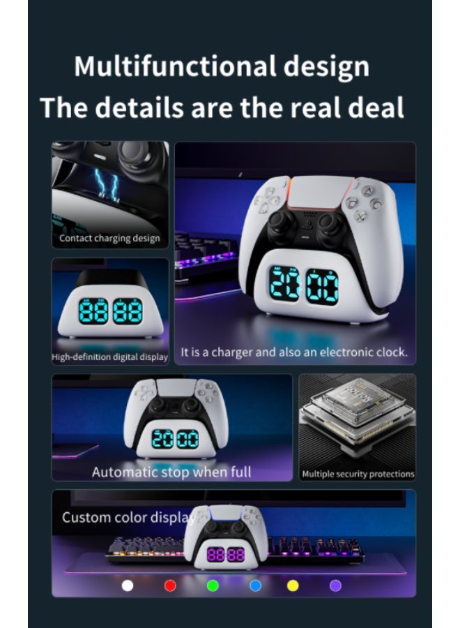 أوليون Suitable for PS5 handle  multifunctional game handle charging dock with alarm clock display fast charging dock - Image 2