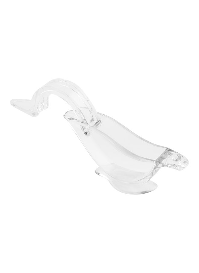 Restaurantware 2 Ounce Manual Lemon Squeezer, 1 Handheld Lime Wedge Juicer - With Handle, No Seeds, Clear Plastic Citrus Squeezer, Portable, Bird Shape, For Lemon Or Lime Wedge  - Image 1