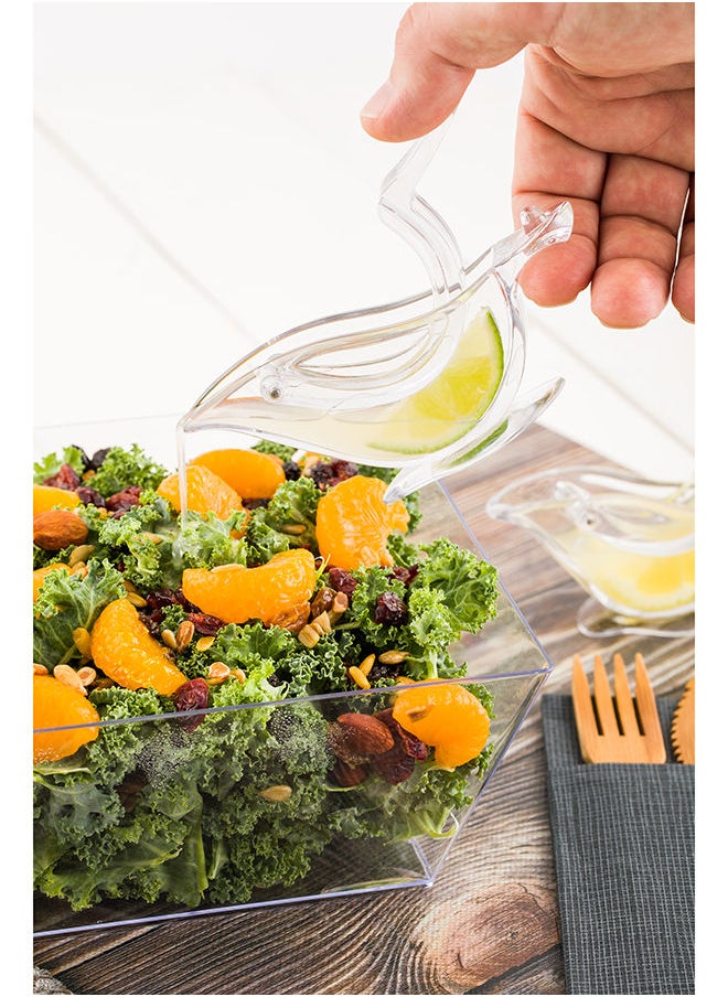 Restaurantware 2 Ounce Manual Lemon Squeezer, 1 Handheld Lime Wedge Juicer - With Handle, No Seeds, Clear Plastic Citrus Squeezer, Portable, Bird Shape, For Lemon Or Lime Wedge  - Image 5