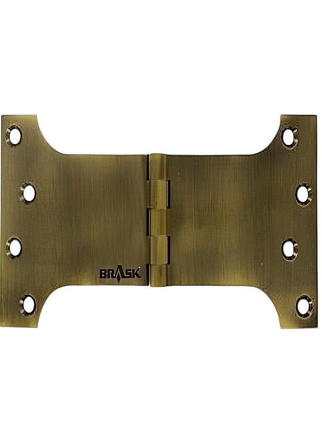 BRASK Brass Heavy Duty Parliament Hinges 8" x 5" x 4 mm | Wide Opening, Extended Hinges with Screws (1, Antique Brass) - Image 1