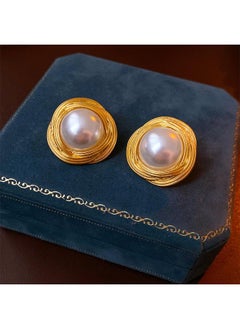 نيبمينينت Vintage Jewelry Medieval Marking Earrings Light Luxury High Sense Court Style New 