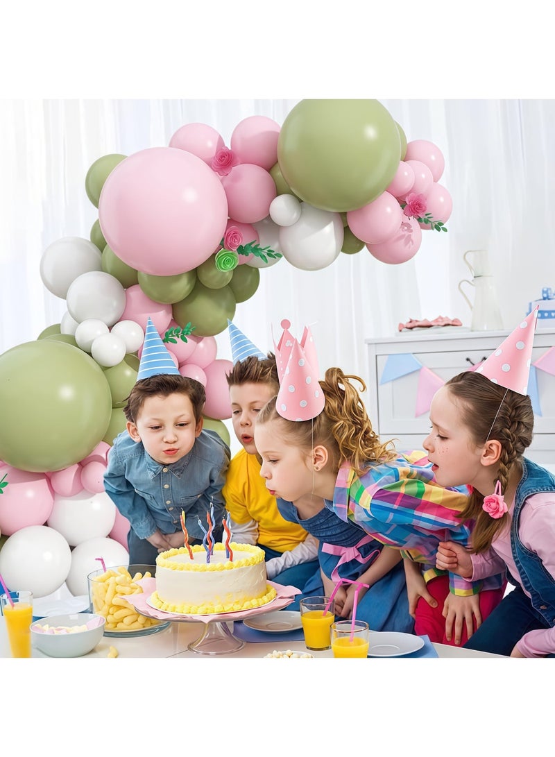 Balloon World Pink Sage Green & White Balloon Arch Kit - Pink, Green, White Balloon Garland for Birthdays, Baby Showers, Weddings, Anniversary Parties - Image 3