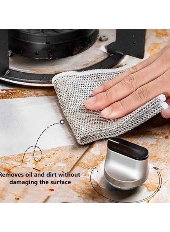 Wire Dishwashing Rags – 10-Pack Non-Scratch Durable, Reusable Scrub Cloths for Dishes, Glassware, Stovetops, Pots & Pans – Gentle on Surfaces, Tough on Grime  - Image 2