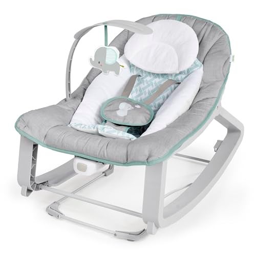 Ingenuity Keep Cozy 3in1 Grow with Me Vibrating Baby Bouncer Seat Infant to Toddler Rocker Vibrations Toy Bar 030 Months Up to 40 lbs Weaver