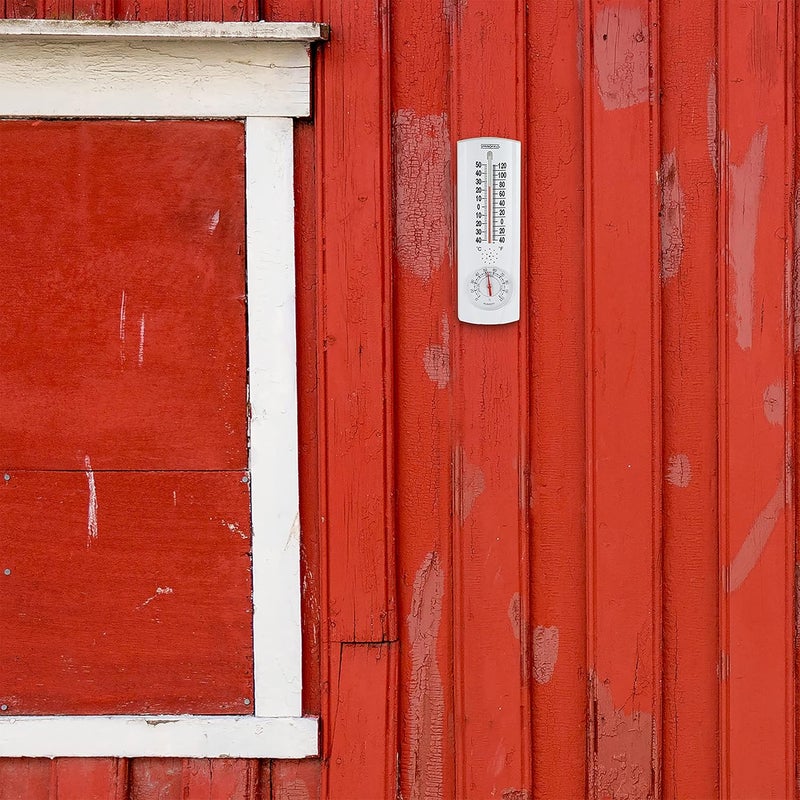 Springfield Vertical Thermometer and Hygrometer, Wireless Indoor Outdoor Thermometer, Humidity Meter for Patio, Garden, or Nursery area, 9.125-Inch, White - Image 5