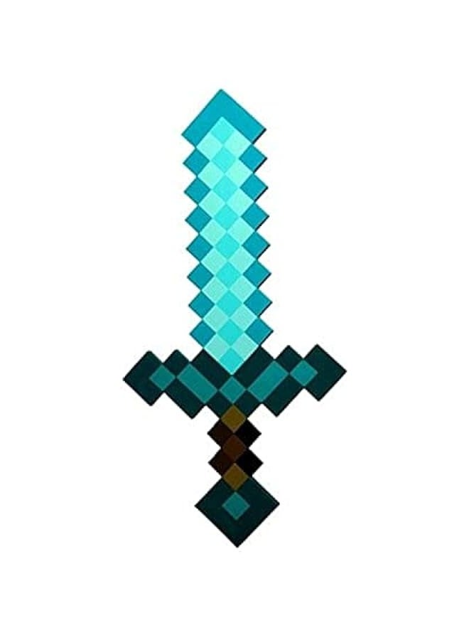 DURKU ThinkGeek 65cm Foam Diamond Sword - 1\/1 Scale Replica for Gaming Enthusiasts - Image 1