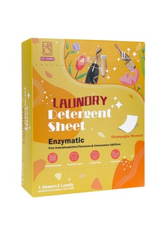 CMGTYYD Laundry Tablets Champagne Scent, Up to 80 Washes, (40 Sheets) Eco-Friendly Laundry Soap Tablets - Liquid-Free Laundry Tablets, Travel-Friendly, Plastic-Free and Hypoallergenic, Biodegradable  - Image 1