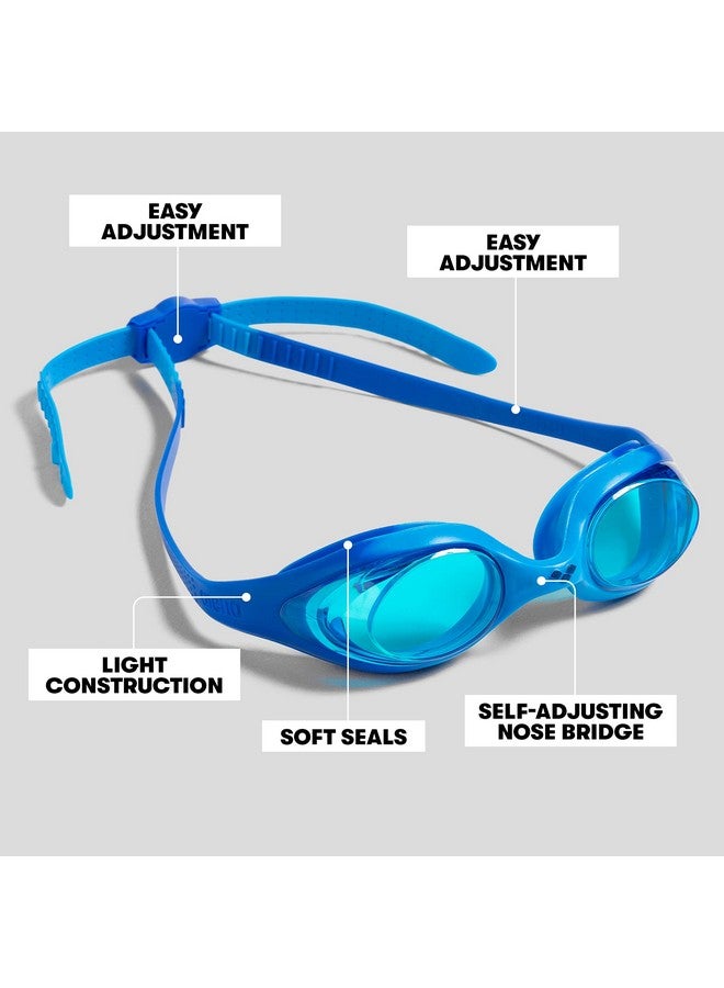 arena نظارات سباحة سبايدر جونيور للشباب للجنسين للأولاد والبنات، عدسات عاكسة باللون الأسود/الفضي/الأخضر - Image 4