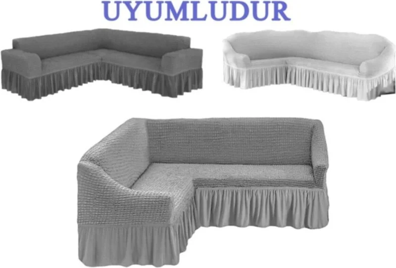 Elgeyar Bürümcük L Corner Sofa Cover, Elastic, Standard Bürümcük L