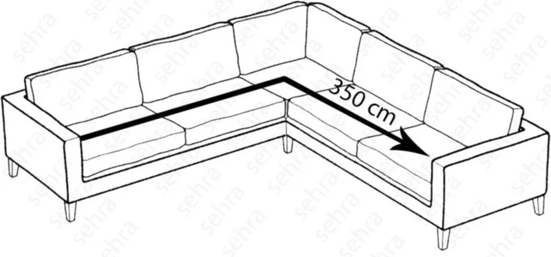 Elgeyar Bürümcük L Corner Sofa Cover, Elastic, Standard Bürümcük L