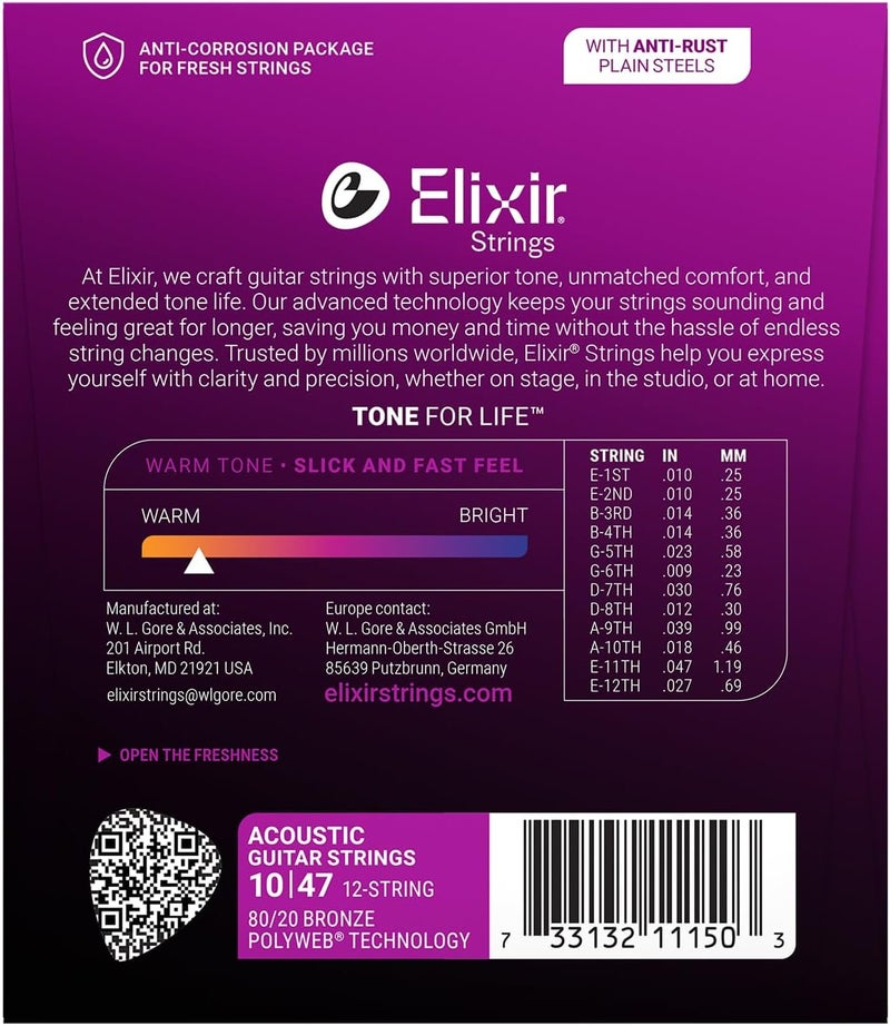 ELIXIR Light durable upgraded substance 11150 Poly Acous 12-Stg Lite Simple practical structure - Image 2