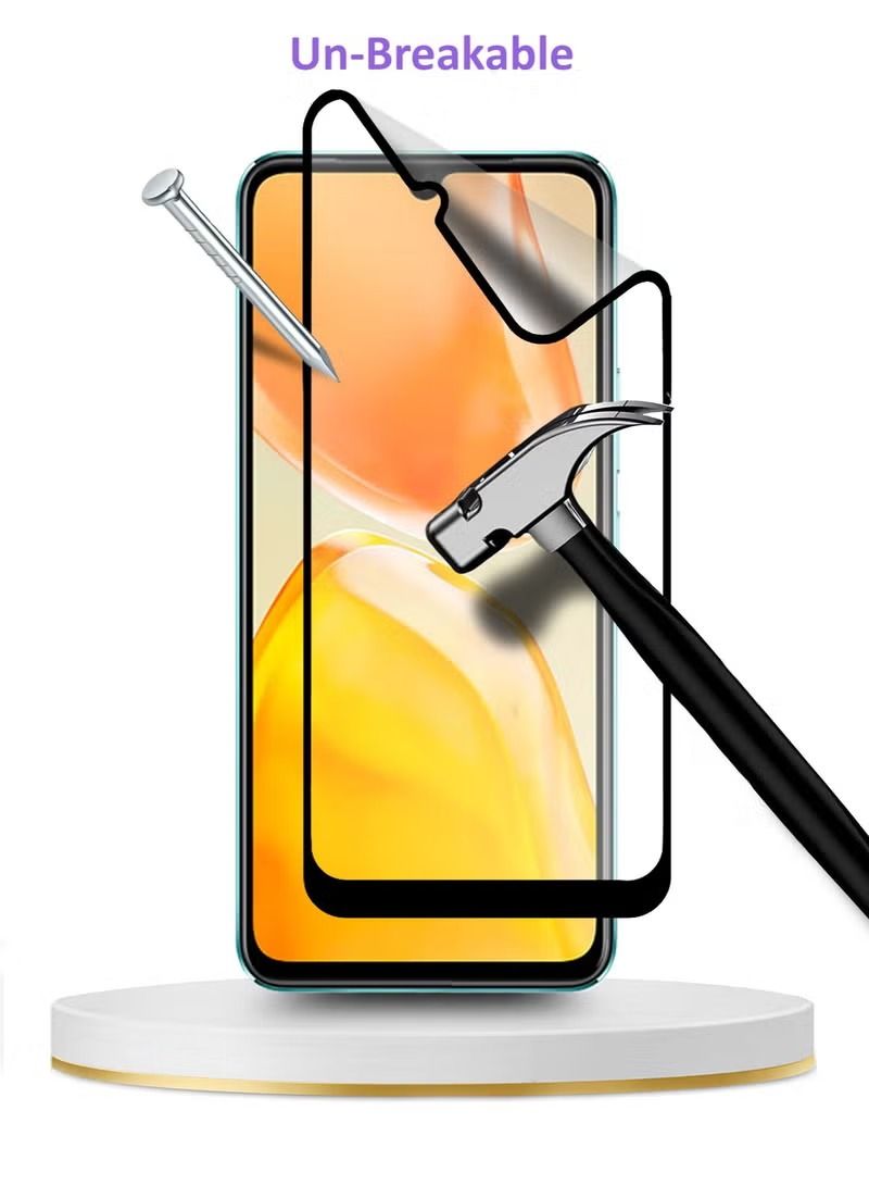 إيف واقي شاشة سيراميك مطفأ اللمعة لتغطية كاملة لهاتف Vivo V25 5G شفاف / أسود - Image 2