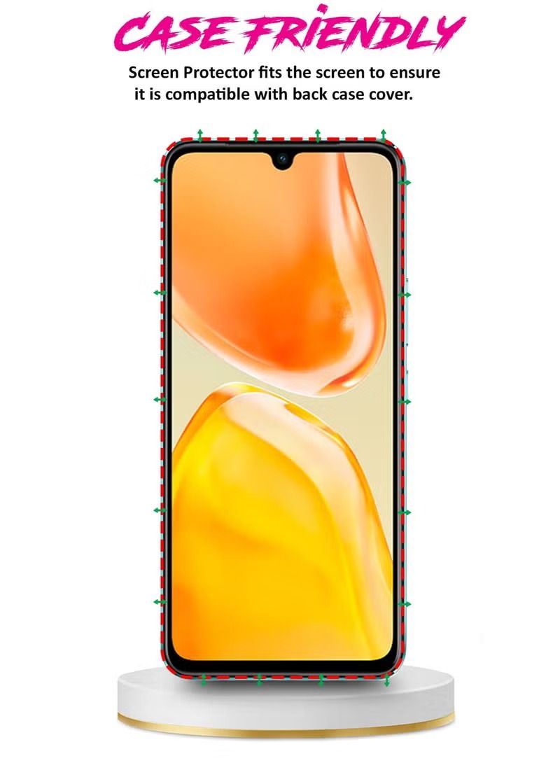 إيف واقي شاشة سيراميك مطفأ اللمعة لتغطية كاملة لهاتف Vivo V25 5G شفاف / أسود - Image 5