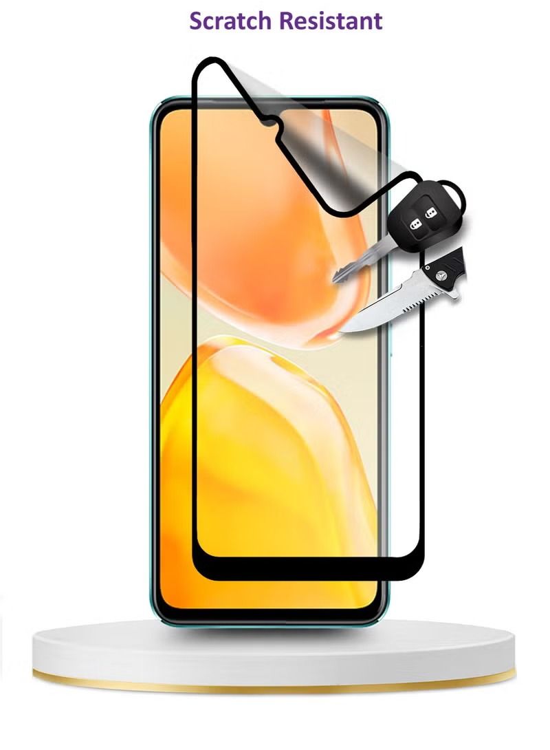 إيف واقي شاشة سيراميك مطفأ اللمعة لتغطية كاملة لهاتف Vivo V25 5G شفاف / أسود - Image 1