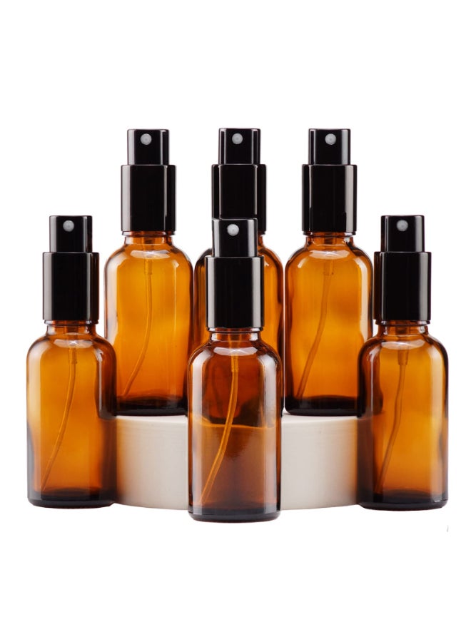 YIZHAO Amber Glass Spray Bottles 1oz with Small Fine Mist Spray Metal Cap Refillable for Essential OilTravelCleaningPerfumeAromatherapyMakeup 6 Pcs - Image 3