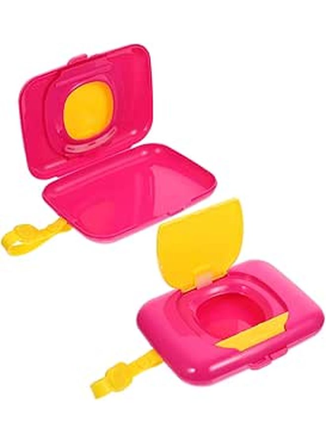 YARNOW 2 Pack حافظة مناديل مبللة محمولة بغطاء محكم للحقيبة الخاصة بالحفاضات والسفر - Image 1