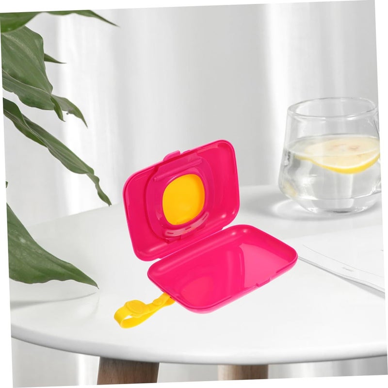 YARNOW 2 Pack حافظة مناديل مبللة محمولة بغطاء محكم للحقيبة الخاصة بالحفاضات والسفر - Image 5