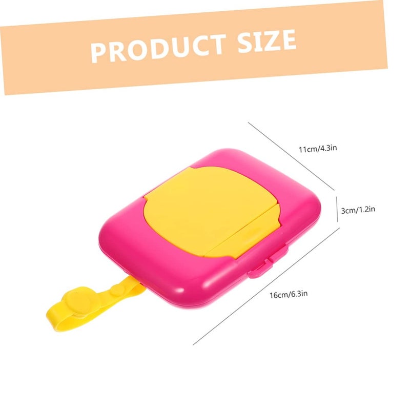 YARNOW 2 Pack حافظة مناديل مبللة محمولة بغطاء محكم للحقيبة الخاصة بالحفاضات والسفر - Image 3
