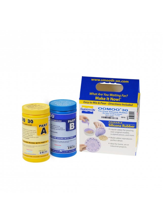 Smooth-On OOMOO 30-1A:1B Mix by Volume Tin Cure Silicone Rubber - Pint Unit  - Image 1