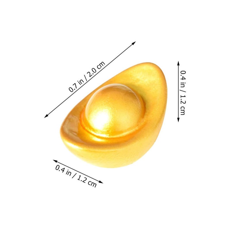 Gold Silver Chinese Yuanbao Feng Shui Ornaments Resin Desktop Decor for Home Office Luck - Image 3
