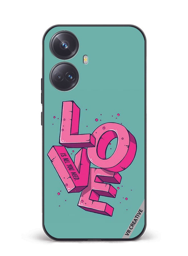 VR CREATIVE Protective Case Cover For Realme 10 Pro Plus Love Is All You Need Design Multicolour - Image 1