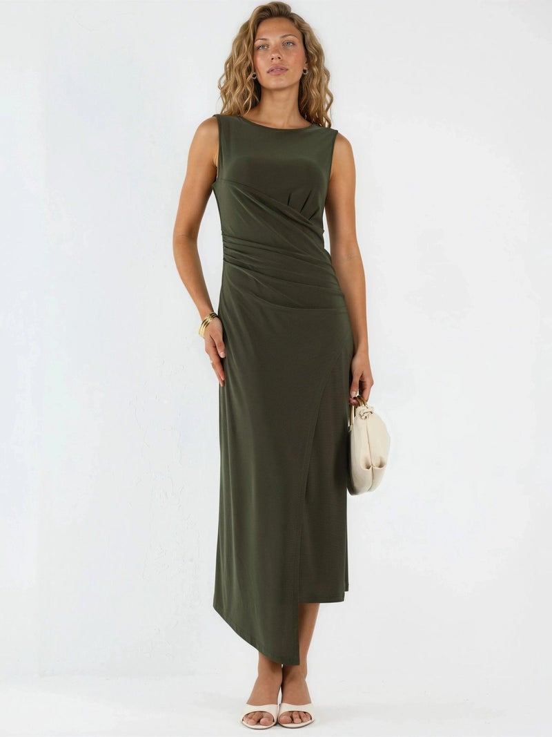 HICCUP Ruched A-Line Midi Dress - Image 1