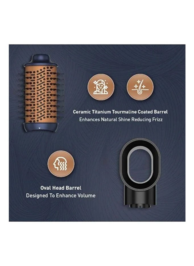 Ikonic 3-in-1 Express Styler Hot Air Brush & Volumizer, 1200W, Blue & Copper - Image 5