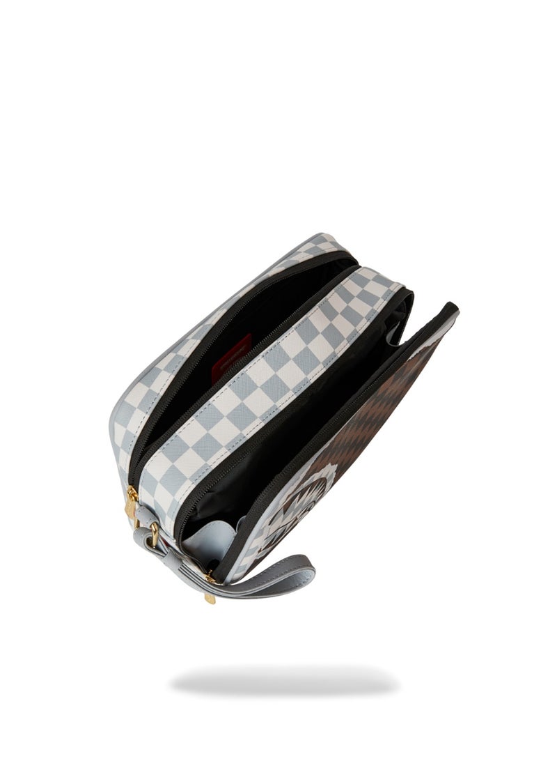 SPRAYGROUND SG CREAM AND BROWN TEAR CHECK TOILETRY BAG - Image 4