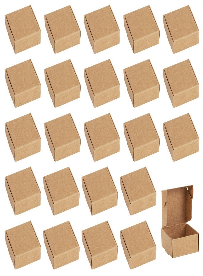 Craftdady 50 pcs Small Brown Aircraft Boxes Mini Paper Jewellery Gift Boxes Square Soap Box Shipping Box Corrugated Paper Boxes for Jewelry Small Business Packing 4.1x3.8x2 cm - Image 2
