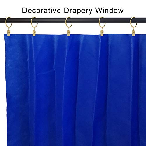 AMZSEVEN 90 Pack Curtain Rings with Clips, Drapery Clips with Rings, Drapes Rings 1.26 in Interior Diameter, Fits up to 1 in Curtain Rod, Gold Color - Image 4