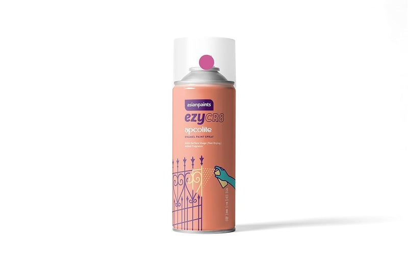 Asian Paints ezyCR8 Apcolite DIY Spray Paint – Peach Red, 400ml, 100% Acrylic | Multi-Surface Use: Metal, Wood & Walls - Image 1