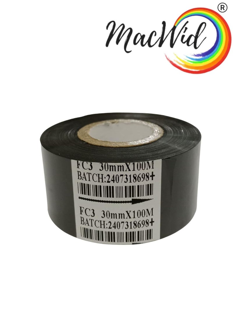 MACWID Black Hot foil Stamp Ribbon for Coding Machine (30MM x100M) (1) - Image 2