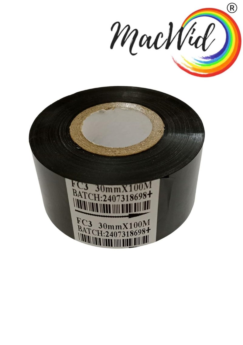 MACWID Black Hot foil Stamp Ribbon for Coding Machine (30MM x100M) (1) - Image 3
