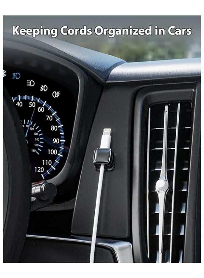 8 Pack Cord Organizer Holder,Strong Adhesive Desk Cable Management Magnetic Easy Open,Organize Phone Charging Cords Wire Holder Organizer Neatly for Home,Office,Car,Desk,Nightstand - Image 2