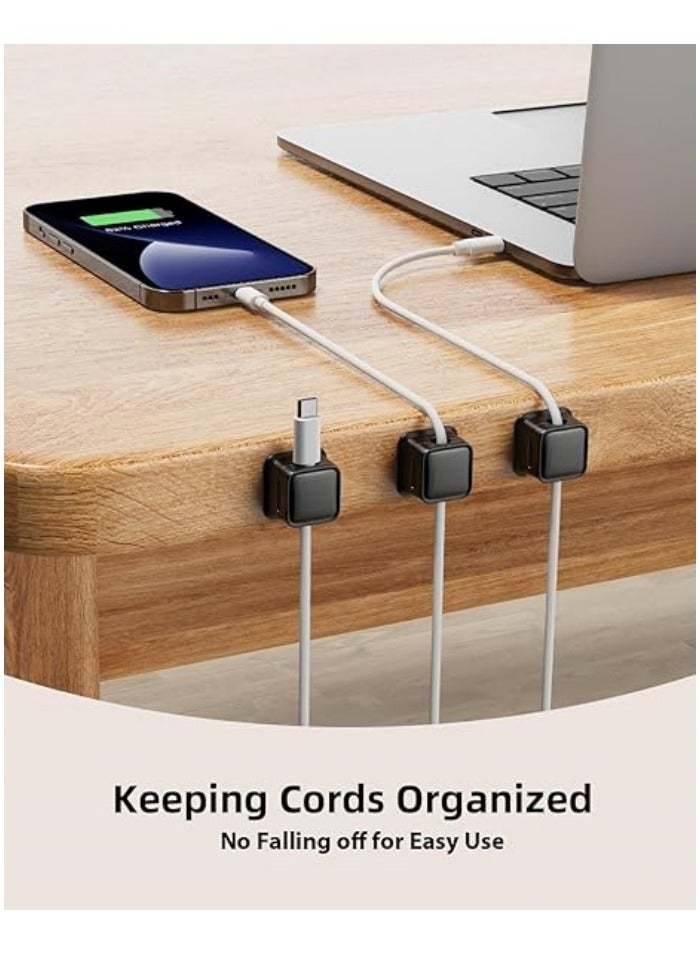 8 Pack Cord Organizer Holder,Strong Adhesive Desk Cable Management Magnetic Easy Open,Organize Phone Charging Cords Wire Holder Organizer Neatly for Home,Office,Car,Desk,Nightstand - Image 3
