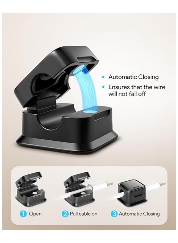 8 Pack Cord Organizer Holder,Strong Adhesive Desk Cable Management Magnetic Easy Open,Organize Phone Charging Cords Wire Holder Organizer Neatly for Home,Office,Car,Desk,Nightstand - Image 5