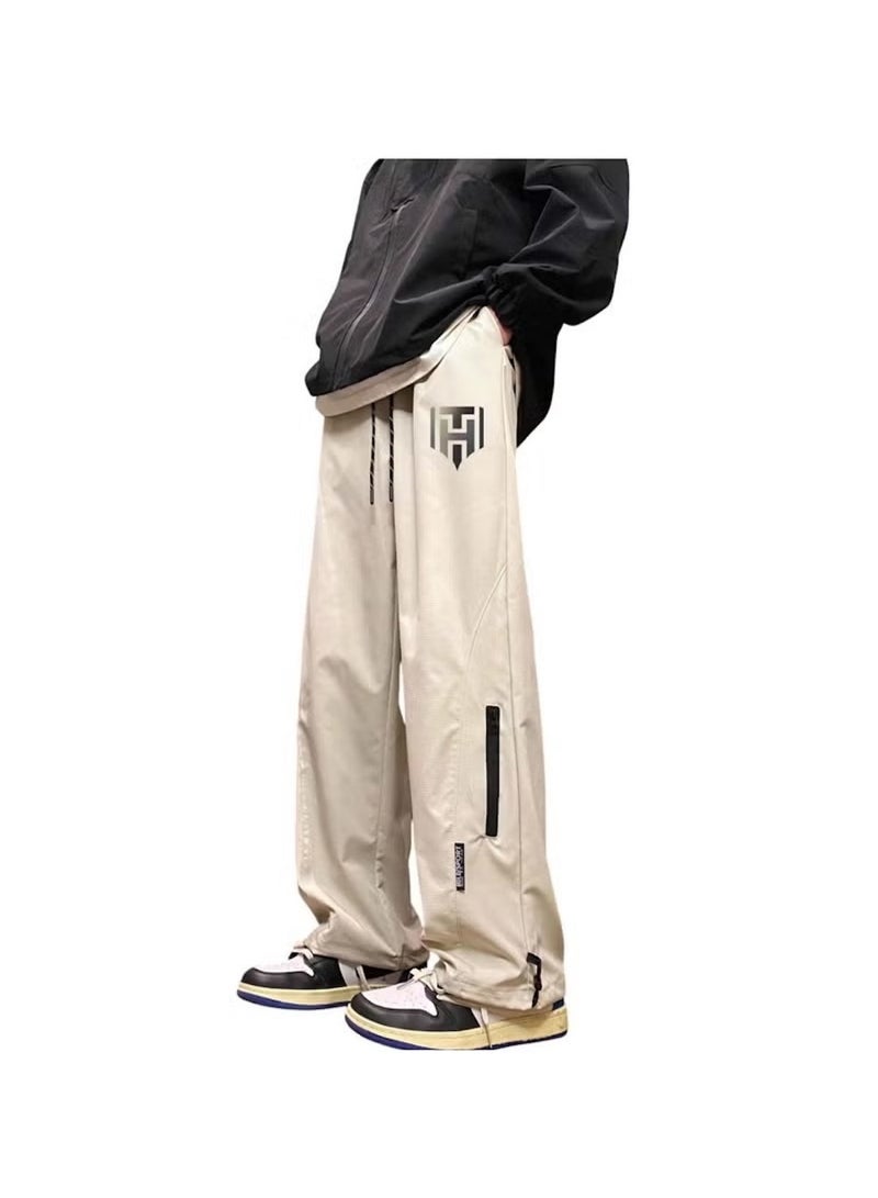 Huitich Men’s Quick-Dry Casual Combat Pants – Beige Size L  - Image 1